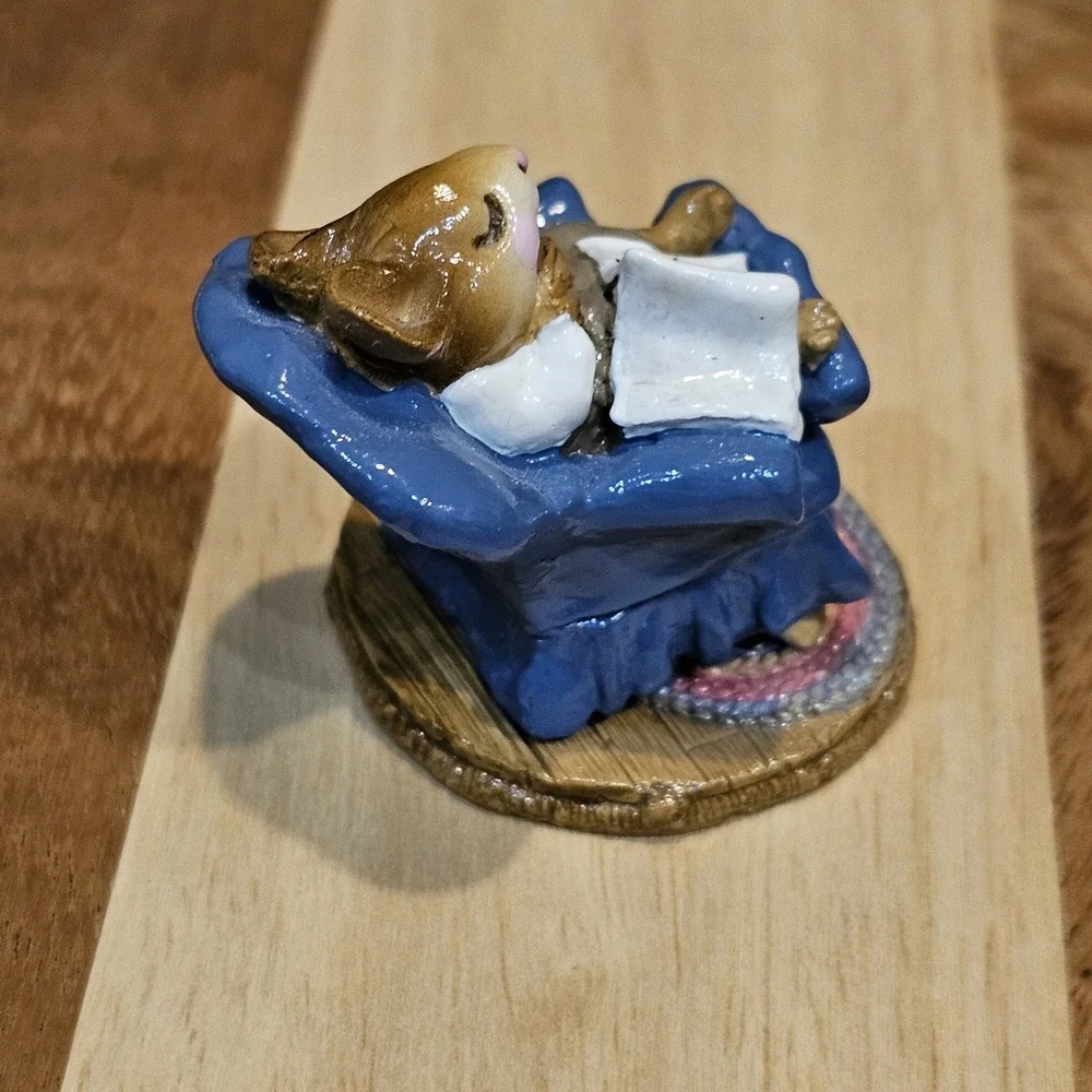 Wee Forest Folk M-159 Forty Winks - Blue Signed Annette Petersen 1988 No Box - Picture 7 of 14